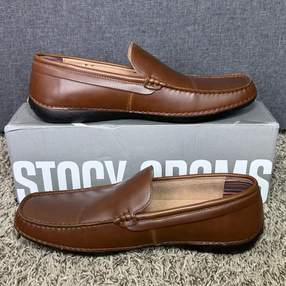 Stacy Adams Del Moc Toe Loafer Summer Driving Shoes Men's Sz 11 Brown 25533-200